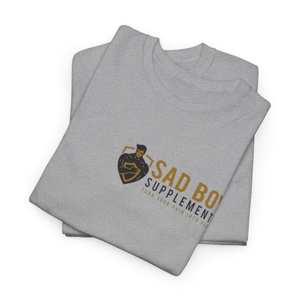 Sad Boy Supplements Tee — Vintage Crest Logo T-Shirt