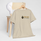 Sad Boy Supplements Tee — Vintage Crest Logo T-Shirt